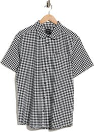 RVCA Overspray Floral Short Sleeve Button-Up Shirt