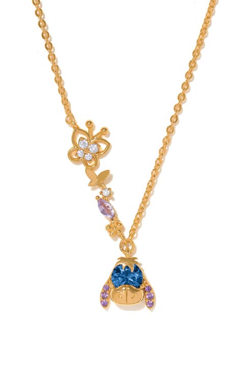 Disney Eeyore 18k Gold Plate Cubic Zirconia Pendant Necklace