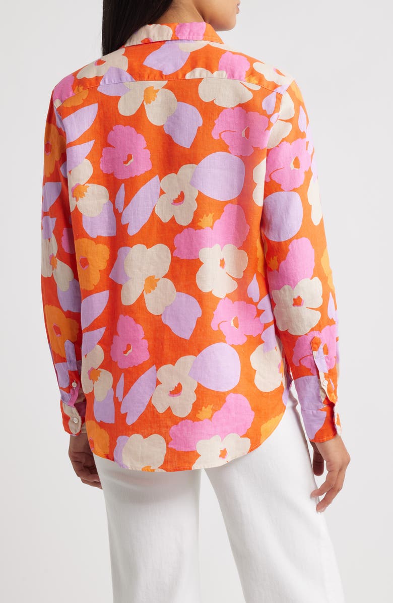 Frank & Eileen Eileen Relaxed Button-Up Shirt, Alternate, color, Large Floral Pink Orange