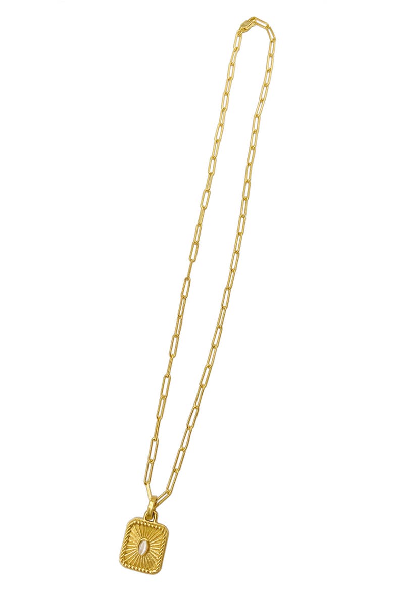 Water Resistant 14K Yellow Gold Plated Stainless Steel Paperclip Chain Pendant Necklace, Alternate, color, YELLOW