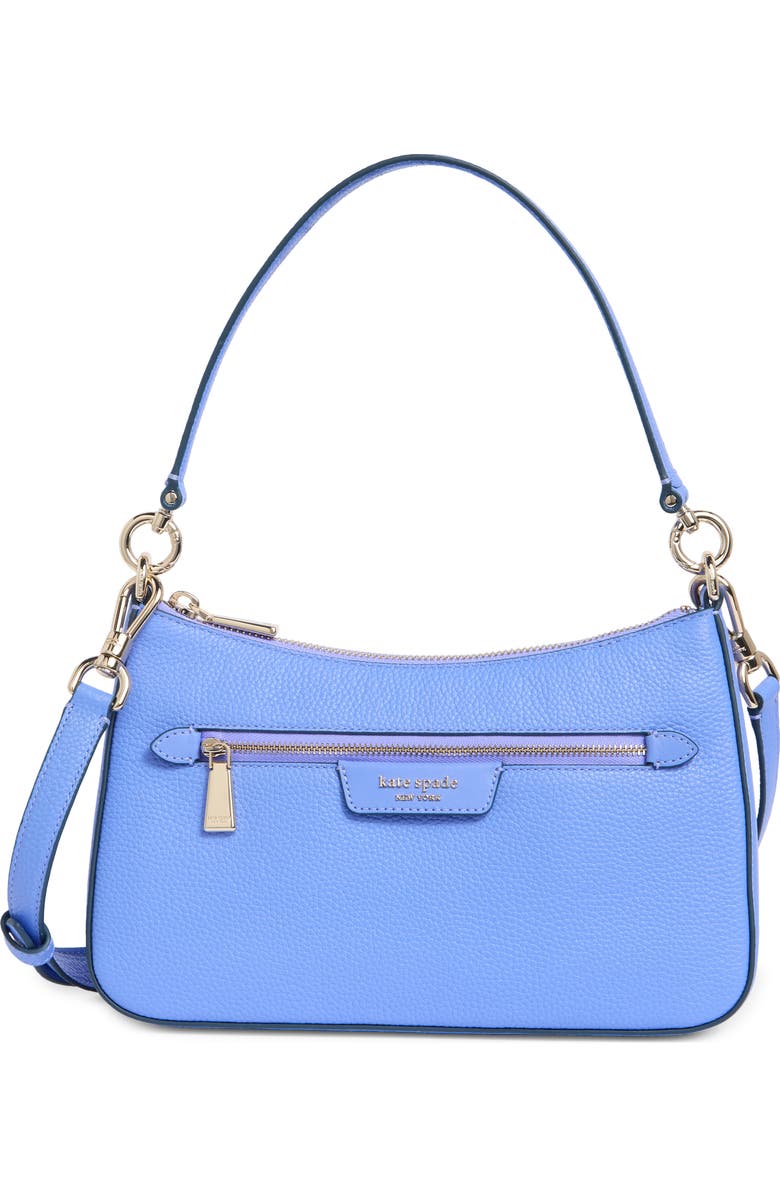 Kate Spade New York hudson pebbled leather medium shoulder bag, Main, color, Dark Periwinkle