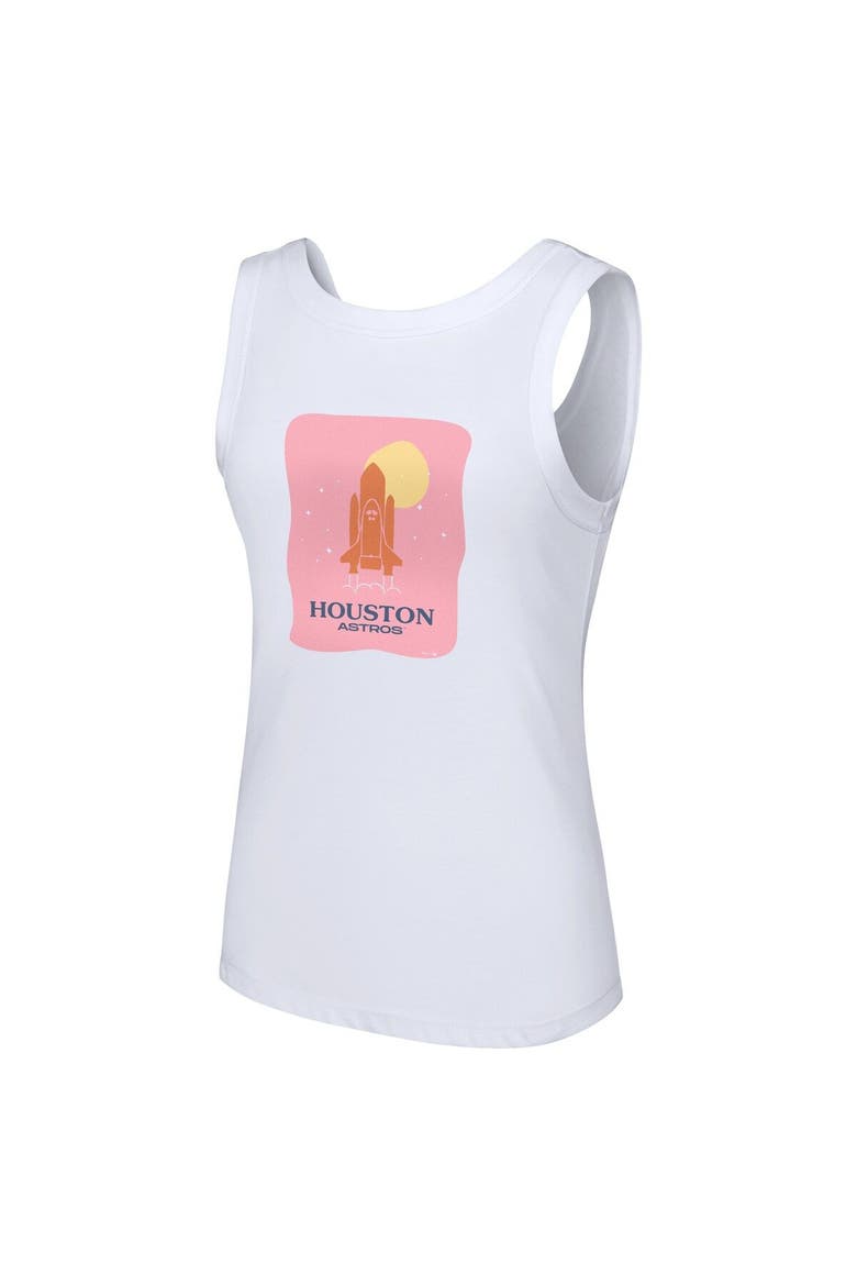 Women's Lusso Style  White Houston Astros Lindy Tank Top, Alternate, color, White