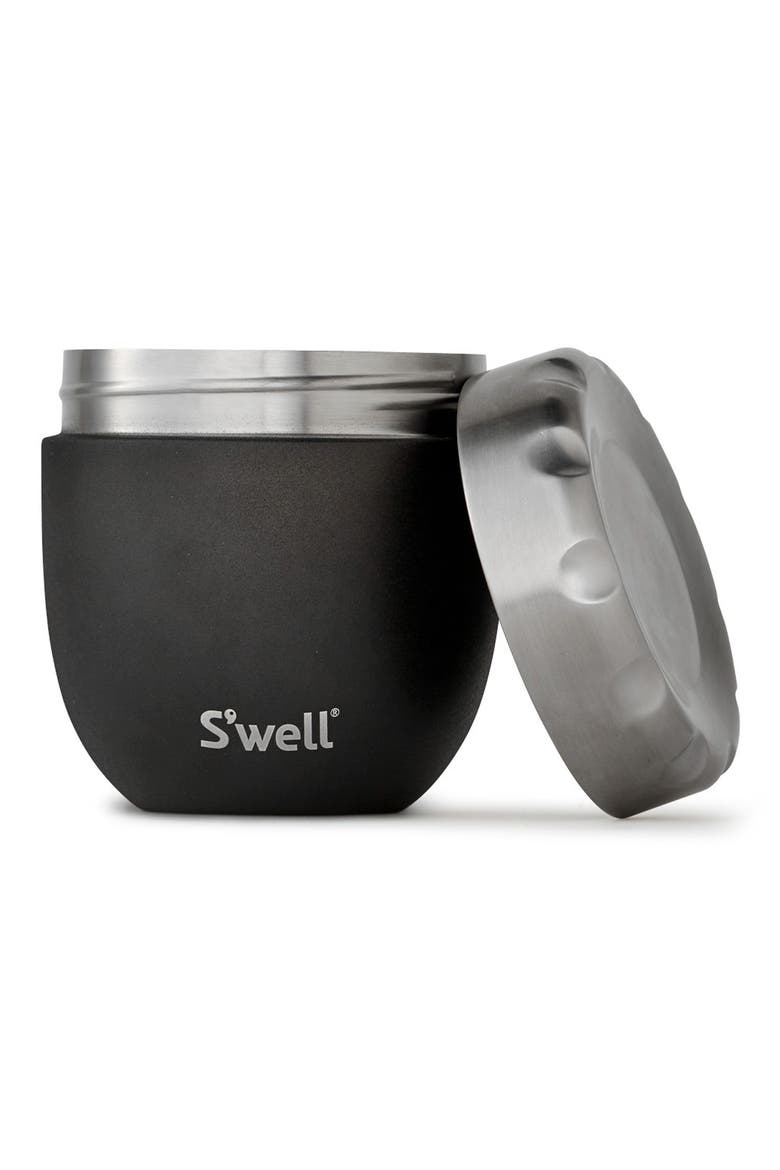 Speckled Moon Eats™ Insulated Stainless Steel Bowl & Lid, Alternate, color, ONYX