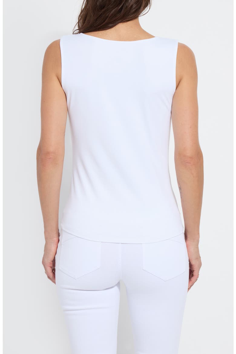 'Lyssentials Evie Scoop Neck Tank, Alternate, color, WHITE