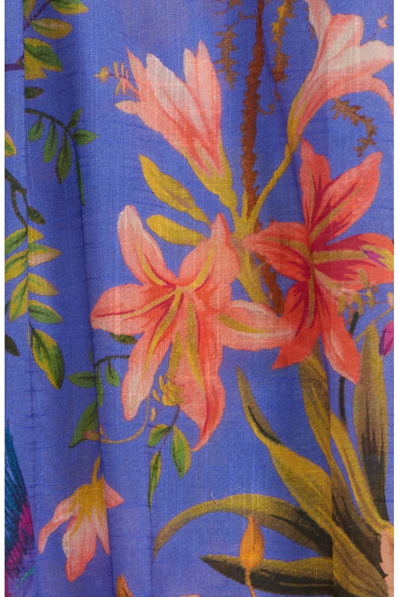 Kids' Tropicana Print Cotton Pants, Alternate, color, BLUE FLORAL