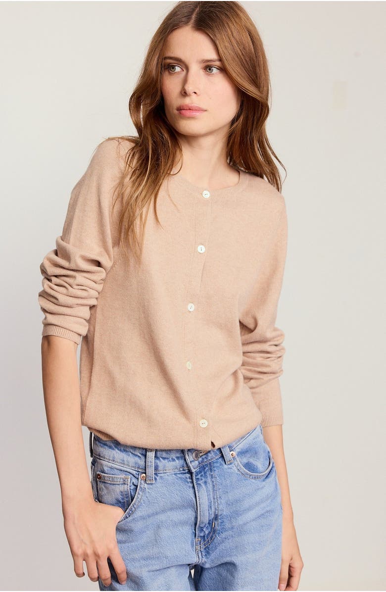 The Shirt by Rochelle Behrens The Crewneck Cotton Cashmere Sweater, Alternate, color, Sand