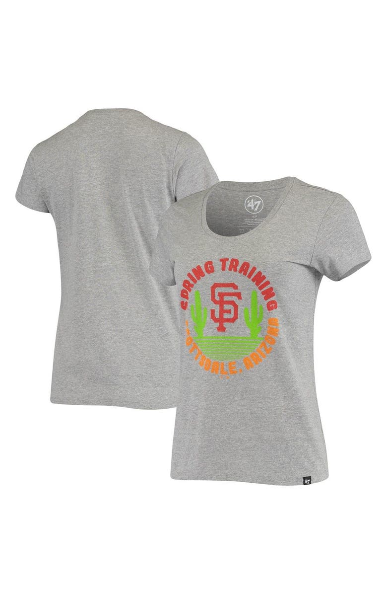 '47 Women's '47 Heathered Gray San Francisco Giants Spring Training Cactus Circle Scoop Neck T-Shirt, Main, color, Gray