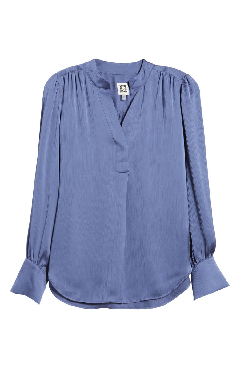 Anne Klein Pleated Long Sleeve Shirt, Alternate, color, 