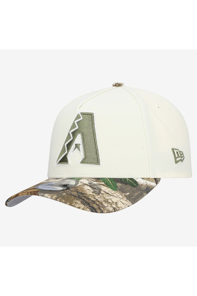 Men's New Era Khaki/Realtree Camo Arizona Diamondbacks 9FORTY A-Frame Adjustable Hat, Alternate, color, Khaki