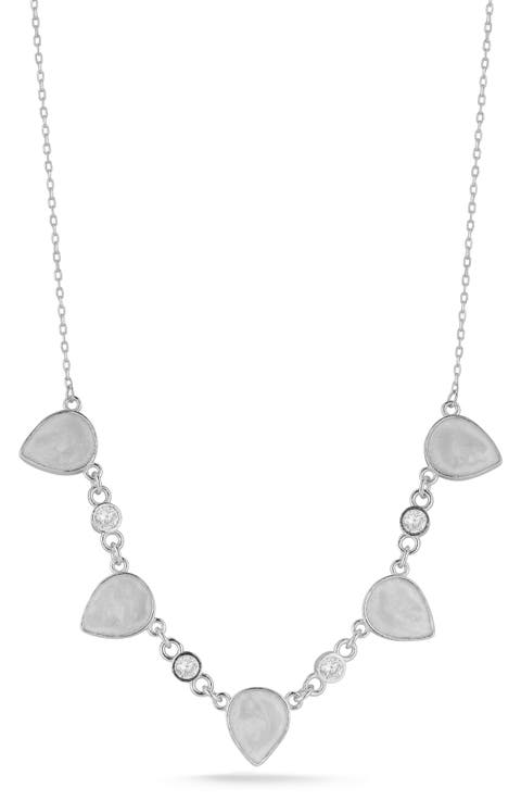 Mother-of-Pearl Station Necklace