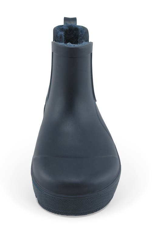 Bearpaw Kids' Waterproof Chelsea Faux Shearling Lined Rain Boot In Blue