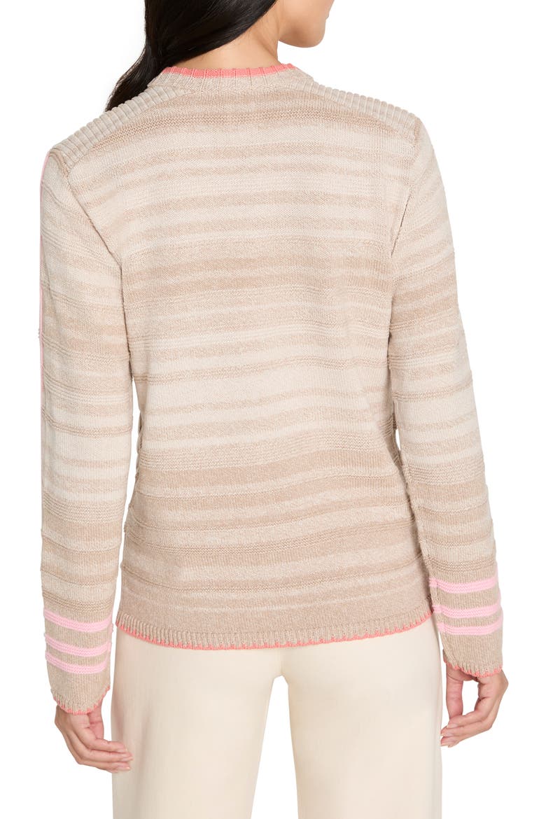 Stitched V-Neck Sweater, Alternate, color, NEUTRAL MULTI