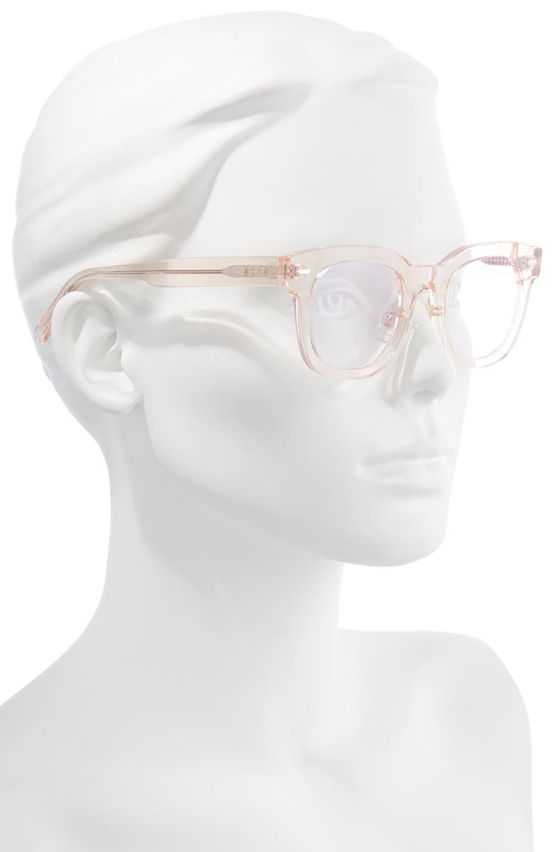 DIFF Summer 47mm Blue Light Blocking Glasses, Alternate, color, Sandstone Crystal/ Clear