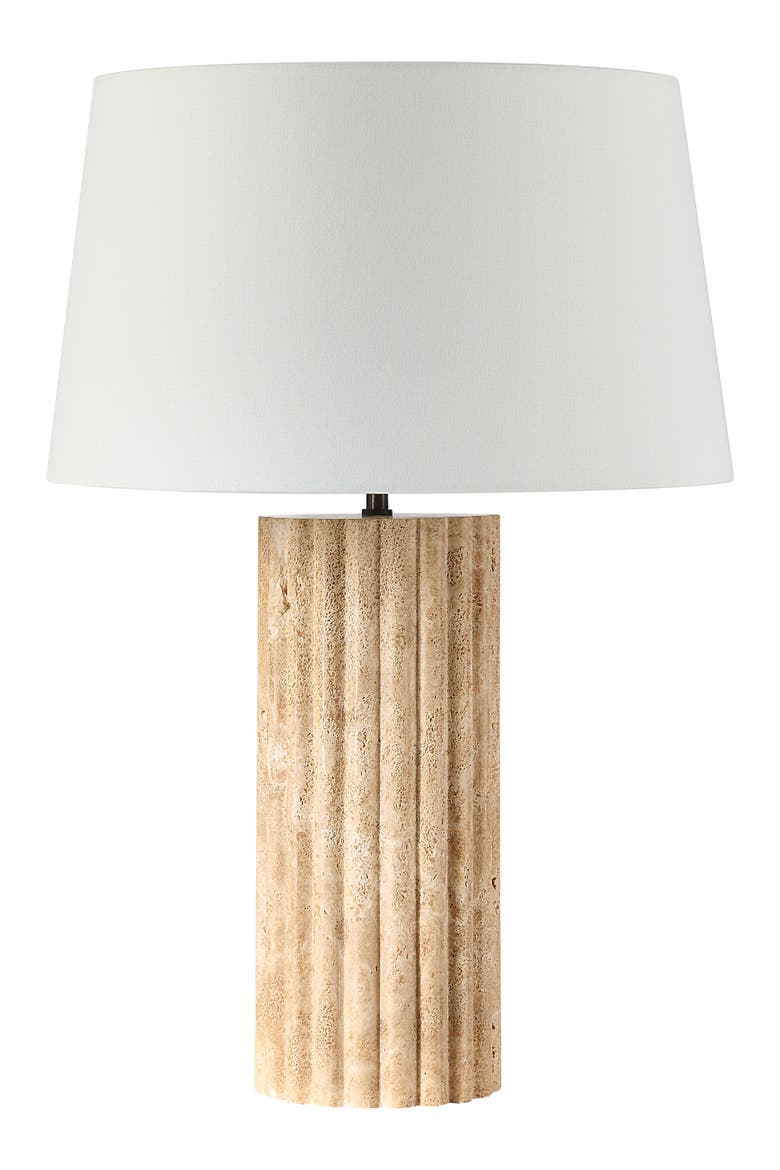 Milena Travertine Table Lamp, Main, color, NO COLOR