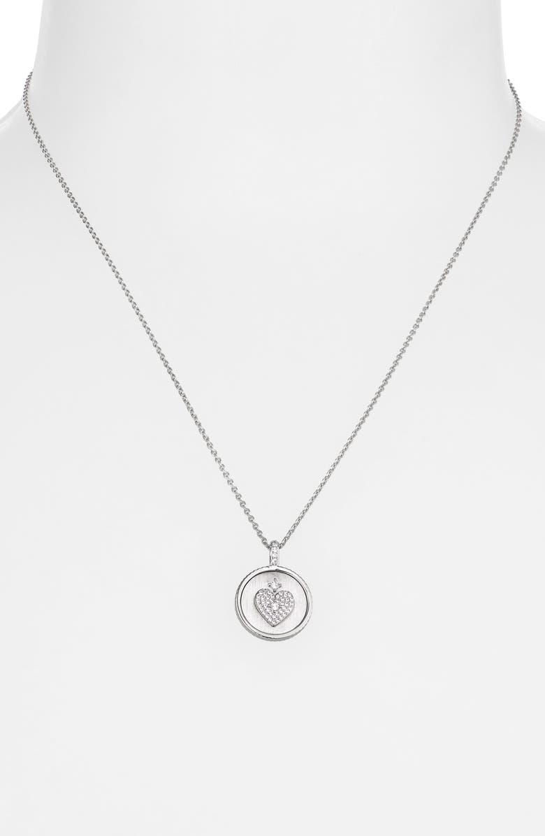 Nadri Pavé Heart Pendant Necklace, Alternate, color, 
