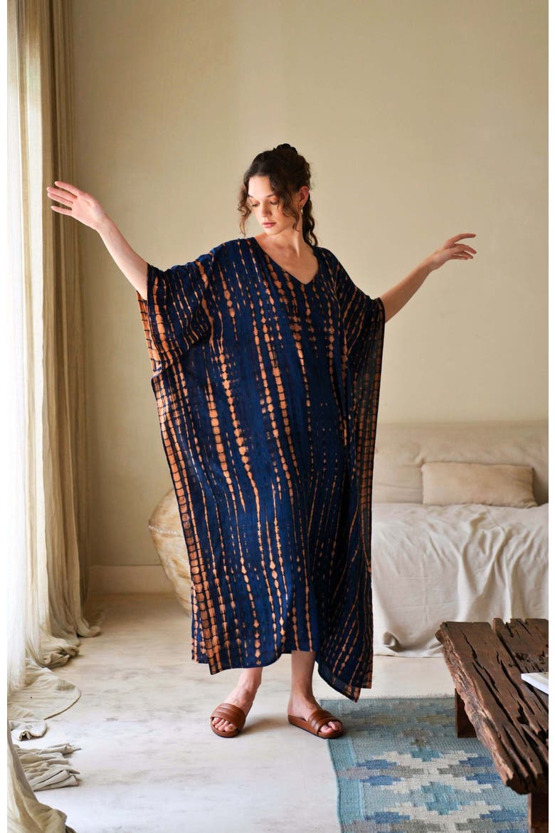 Natalie Kaftan Dress, Alternate, color, Ocean Blue
