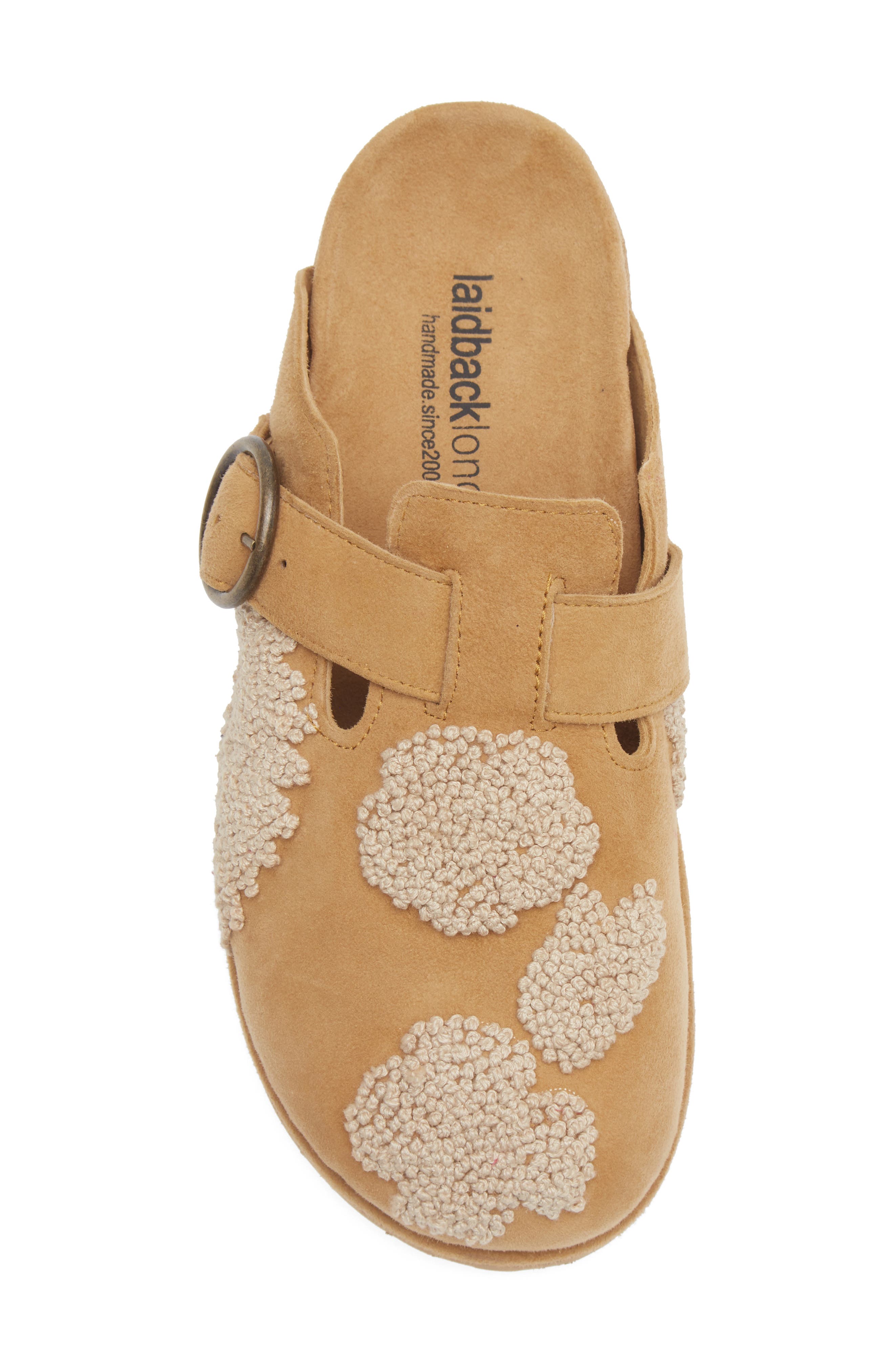 Drift French Knot Slide Sandal, Alternate, color, SAFFRON SUEDE / NATURAL