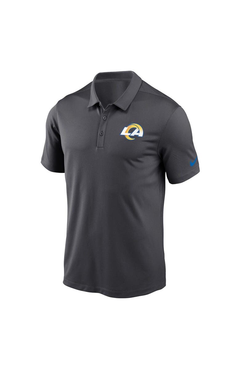 Nike Men's Nike Anthracite Los Angeles Rams Franchise Logo Performance Polo, Alternate, color, Anthracite