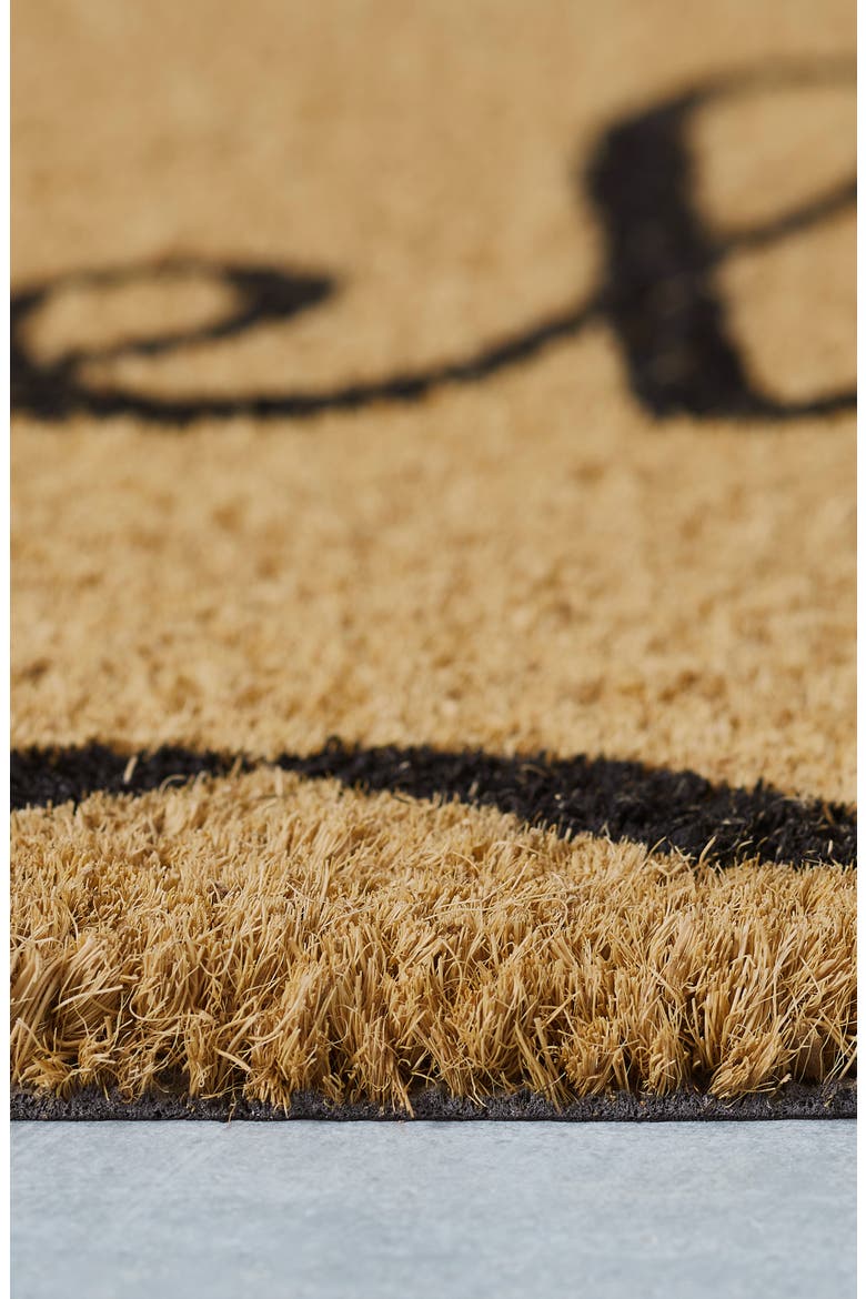 Hello Oval Coir Doormat, Alternate, color, NO COLOR