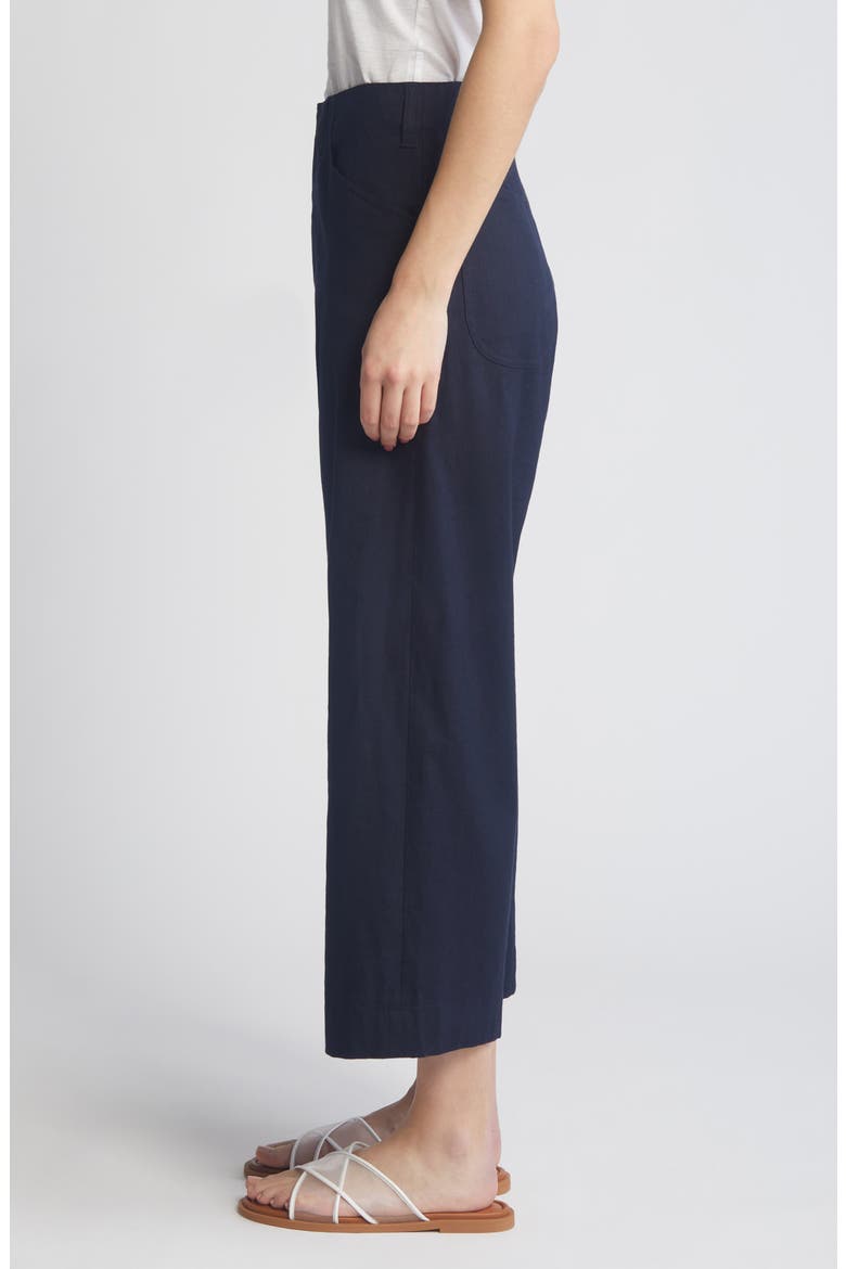 Banks Linen Blend Crop Pants, Alternate, color, SALUTE