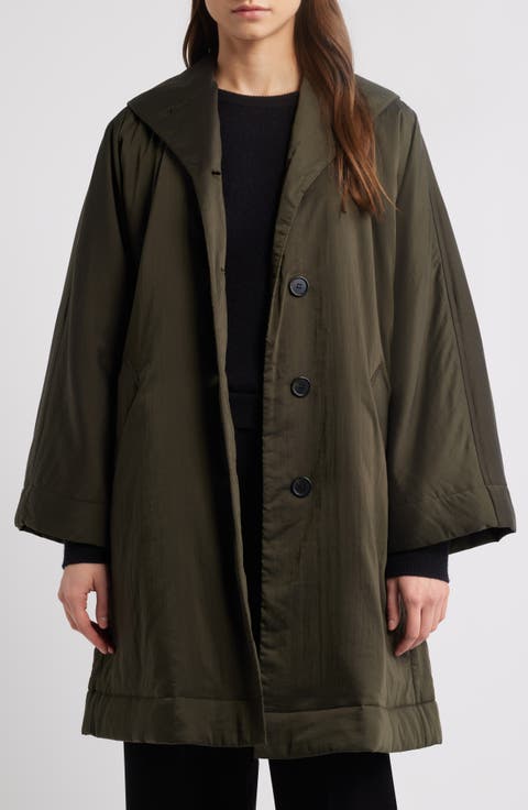 Oversize Shawl Collar Padded Coat