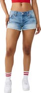 True Religion Joey Raw Hem Denim Shorts