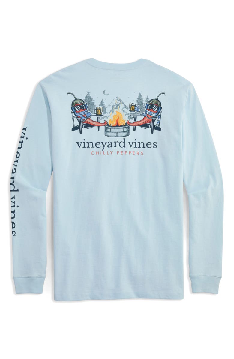 vineyard vines Chilly Peppers Long Sleeve Cotton Graphic Pocket T-Shirt, Alternate, color,