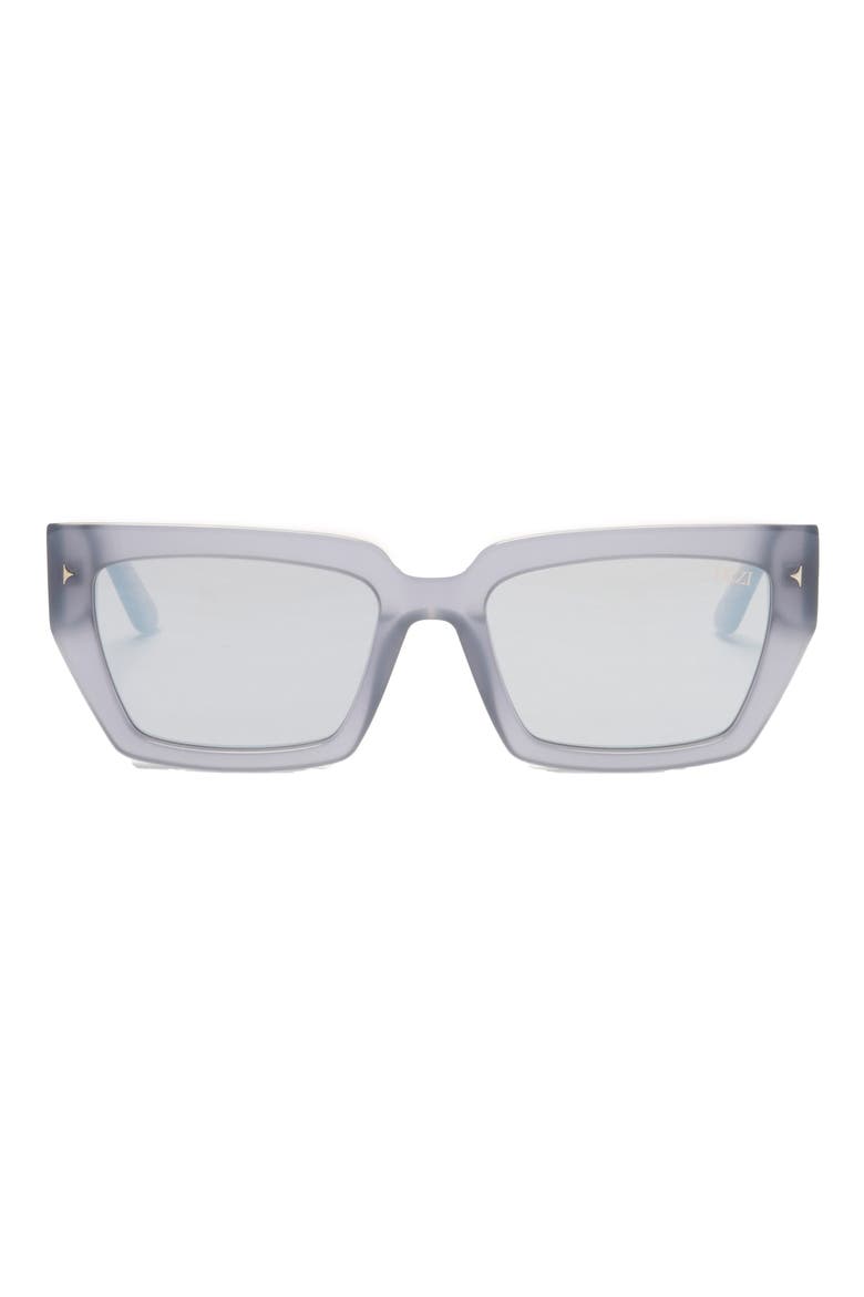 Switch 55mm Square Sunglasses, Main, color, STEEL / SMOKE FLASH