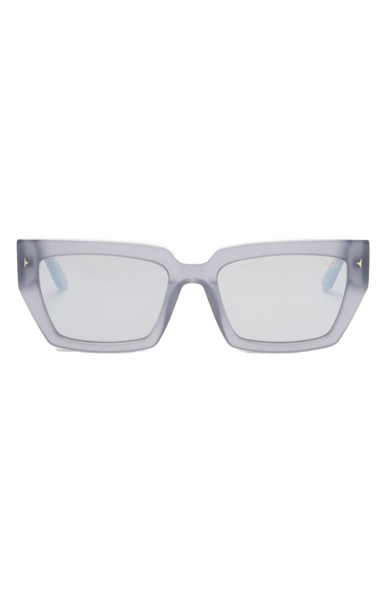 DEZI Switch 55mm Square Sunglasses, Main, color, Steel / Smoke Flash