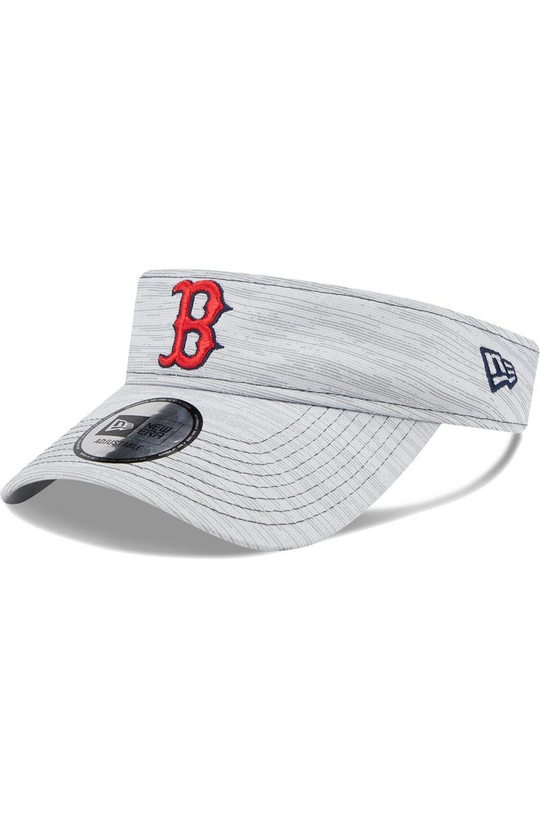 New Era Men's New Era  Gray Boston Red Sox Adjustable Visor, Main, color, 
