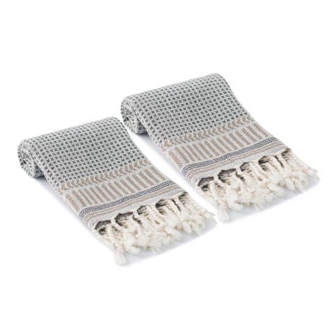 Kilim Turkish Cotton Hand Towels - Set of 2