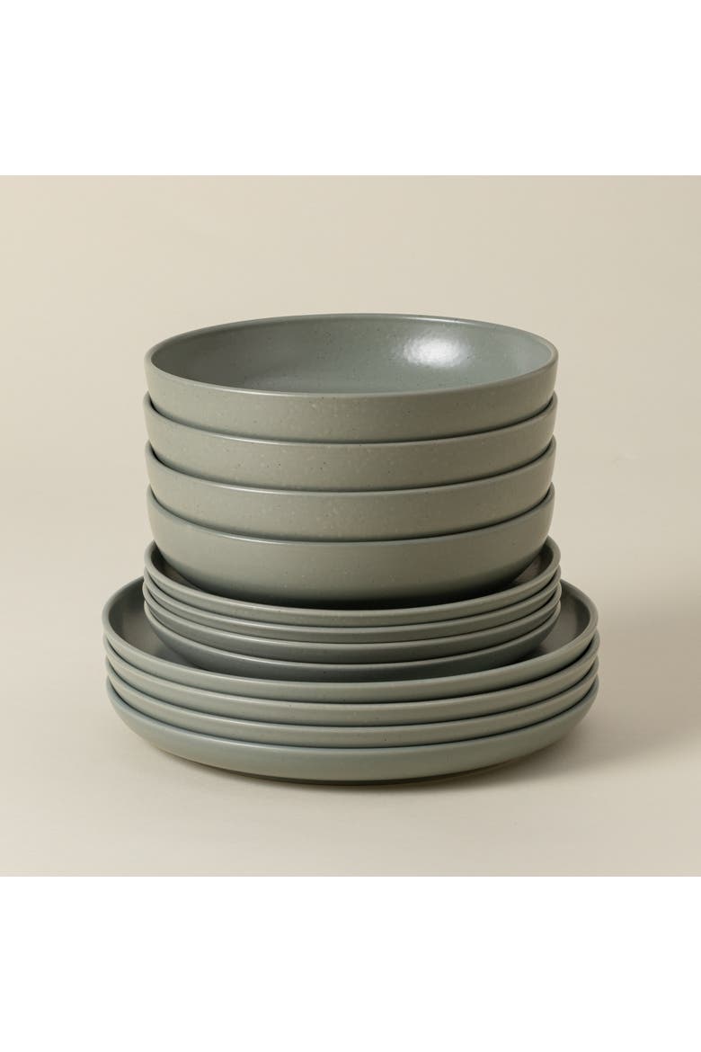 Pacifica 12-pc place setting w/ pasta bowl, Main, color, Artichoke