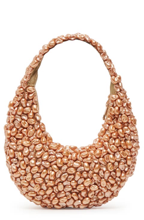 Pearla Faux Pearl Shoulder Bag