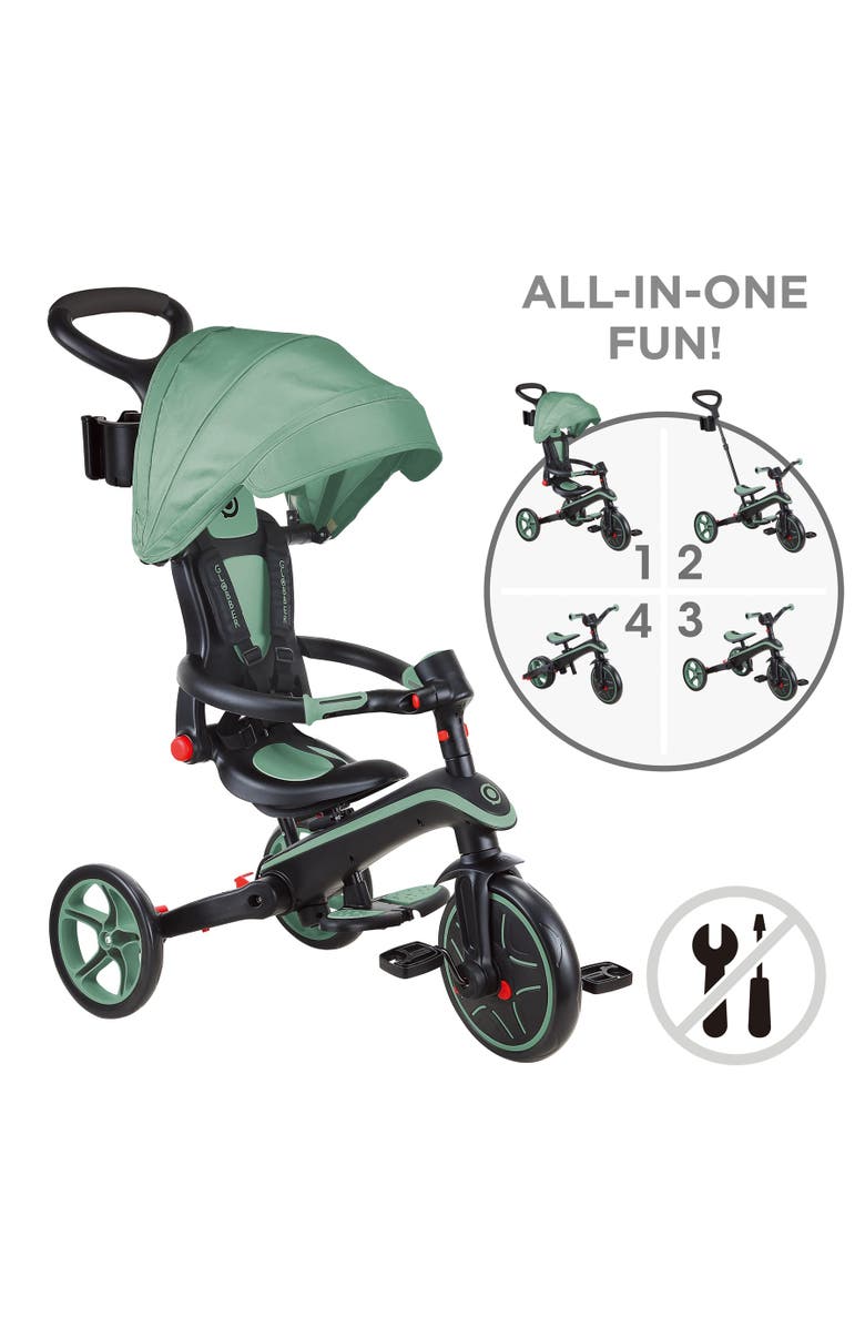 Globber Explorer Foldable 4in1, Alternate, color, Olive Green