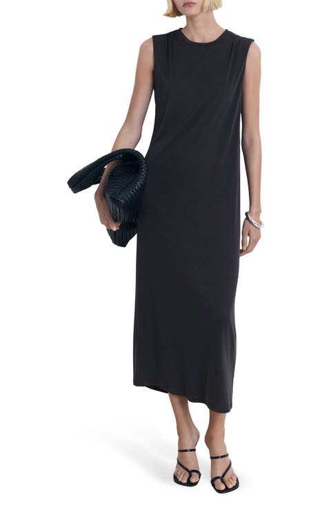 Ruched Sleeveless Maxi Dress