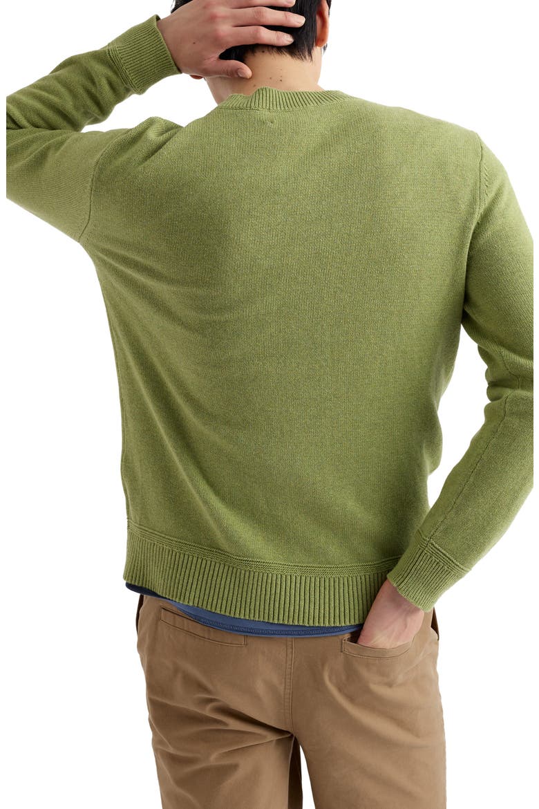 Moorstone Organic & Recycled Cotton Sweater, Alternate, color, GRASSHOPPER
