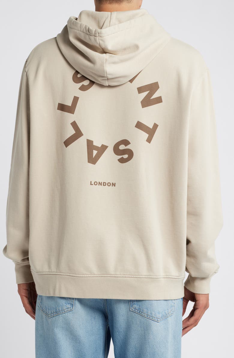 AllSaints Tierra Pullover Graphic Hoodie, Alternate, color, Dune Taupe