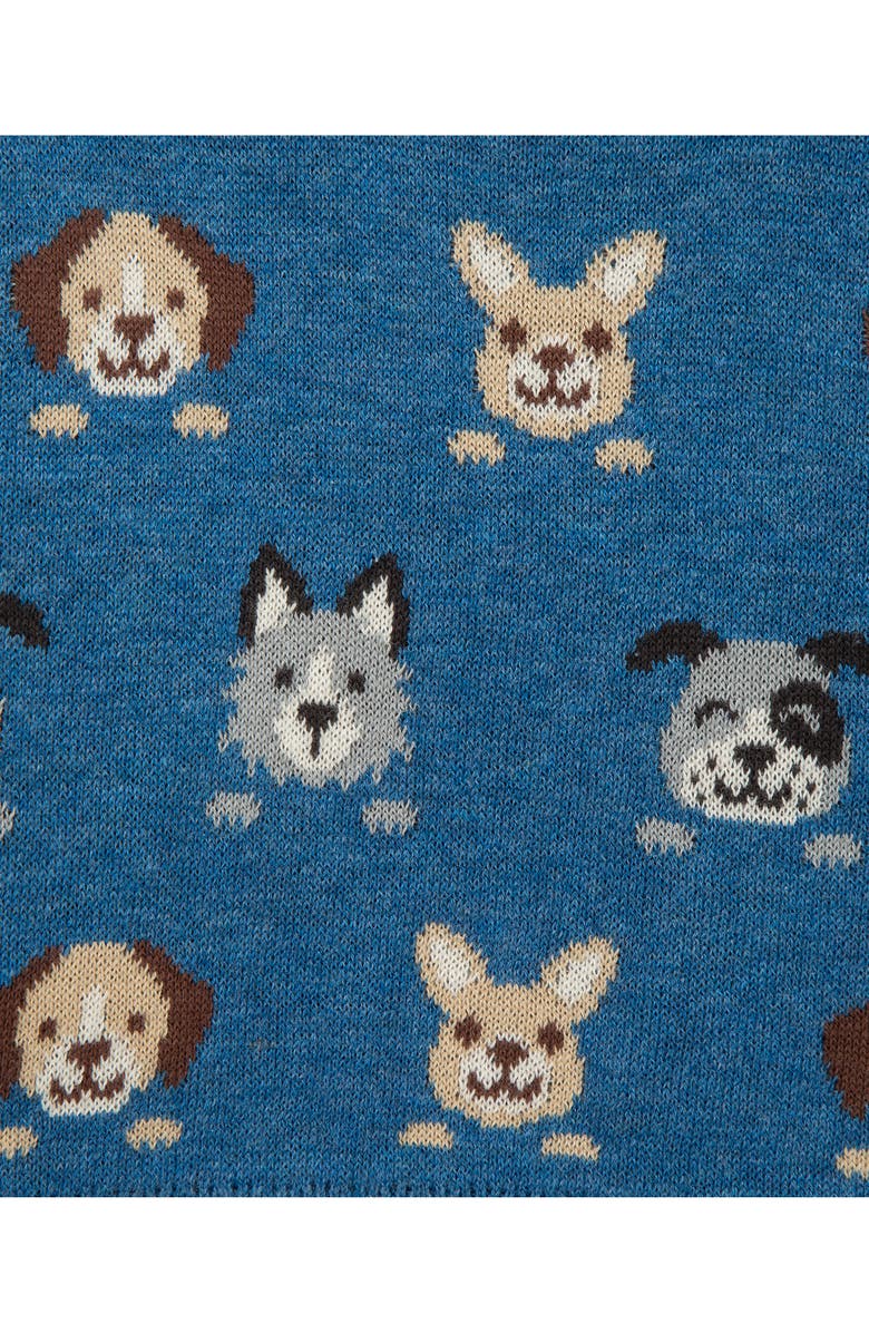 Little Me Puppy Paws Cotton Sweatshirt & Sweatpants Set, Alternate, color, Blue