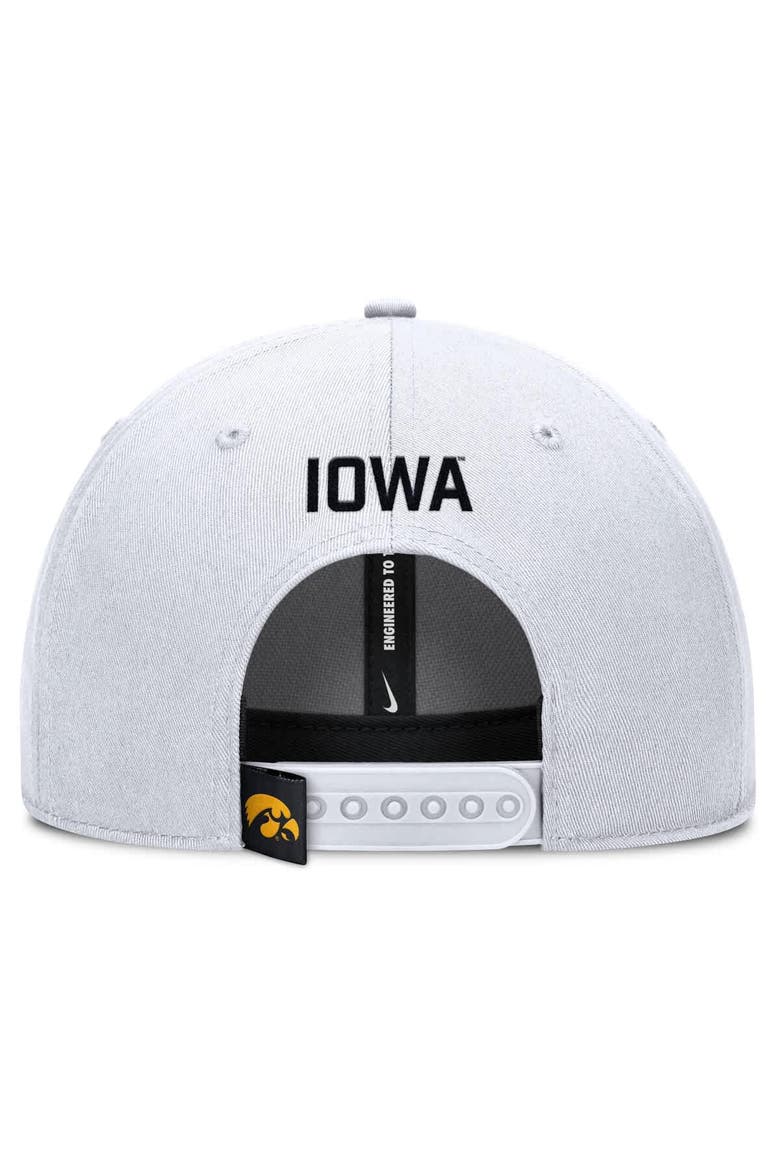 Men's Nike White Iowa Hawkeyes 2025 On-Field Rise Performance Adjustable Hat, Alternate, color, White