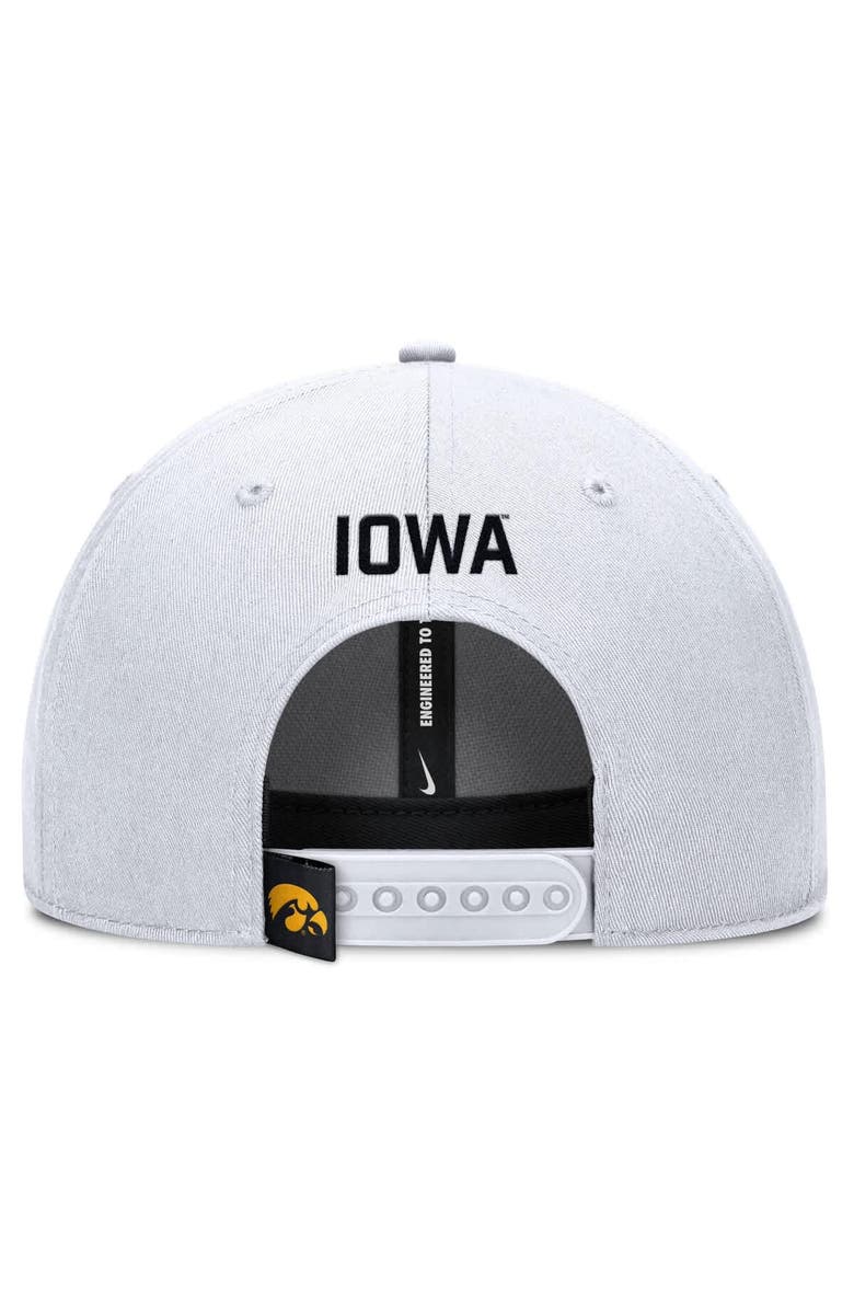 Nike Men's Nike White Iowa Hawkeyes 2025 On-Field Rise Performance Adjustable Hat, Alternate, color, White
