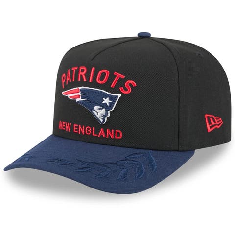 Men's New Era  Black/Navy New England Patriots 2025 NFL Draft A-Frame 9FIFTY Snapback Hat