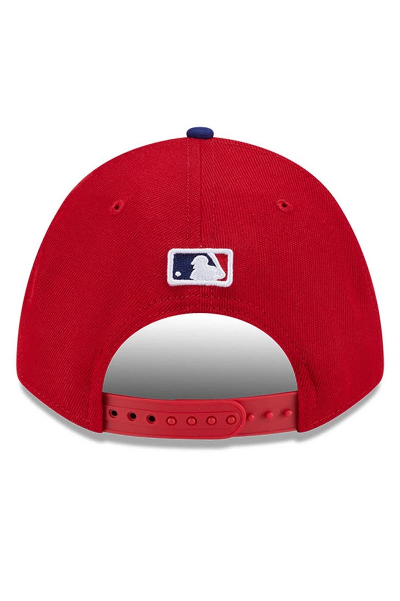 Men's New Era  Red Philadelphia Phillies Player Replica 9FORTY Adjustable Hat, Alternate, color, Red