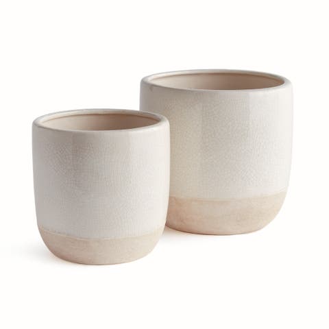 Leona Flowerpot Planters, Set of 2