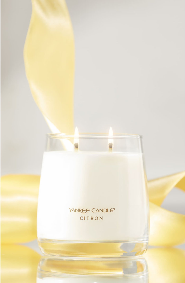 YANKEE CANDLE Citron Premium Scented Candle, Alternate, color, White