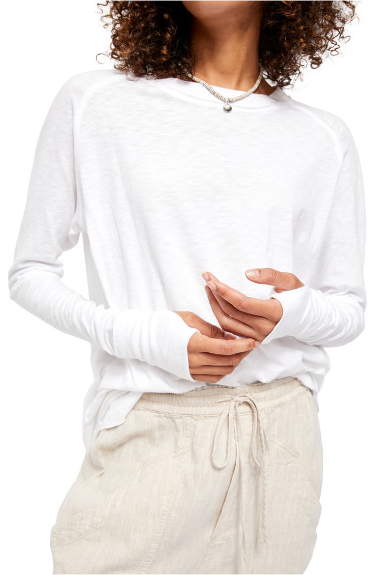We the Free Arden Extra Long Cotton Top, Alternate, color, OPTIC WHITE