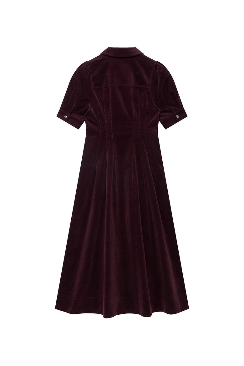 Corduroy Maxi Dress, Alternate, color, Burgundy