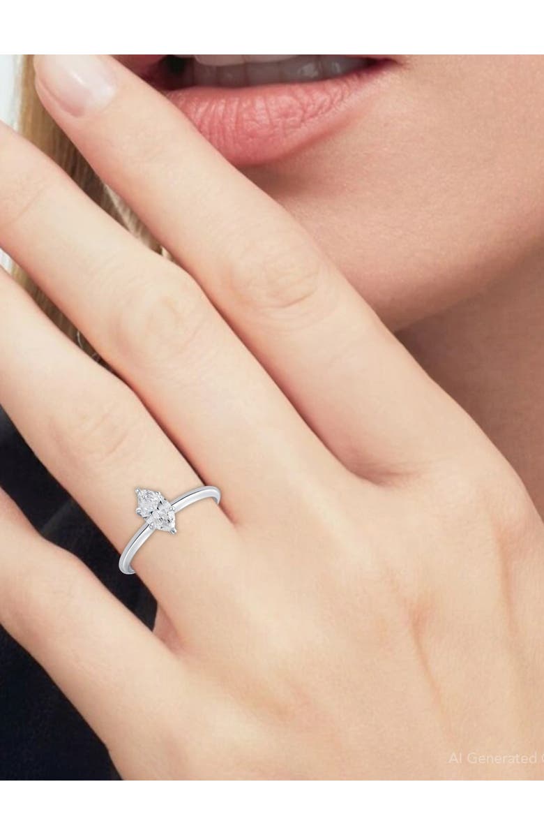 Bliss Diamond Platinum .72Ct Marquise Natural Certified Diamond Solitaire Engagement Ring, Alternate, color,
