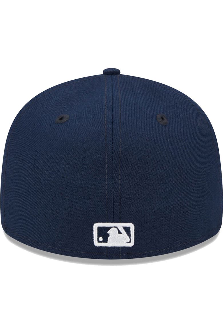 Men's New Era Navy Milwaukee Brewers Oceanside Low Profile 59FIFTY Fitted Hat, Alternate, color, Navy
