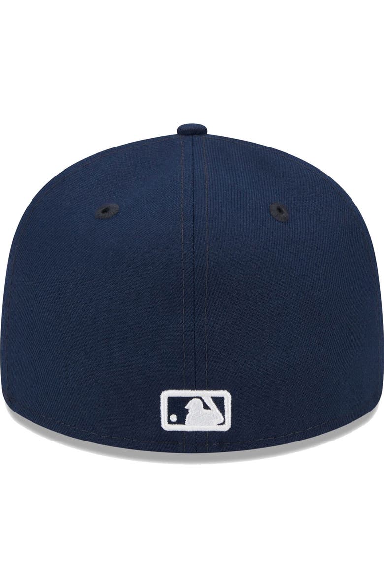 New Era Men's New Era Navy Milwaukee Brewers Oceanside Low Profile 59FIFTY Fitted Hat, Alternate, color, 