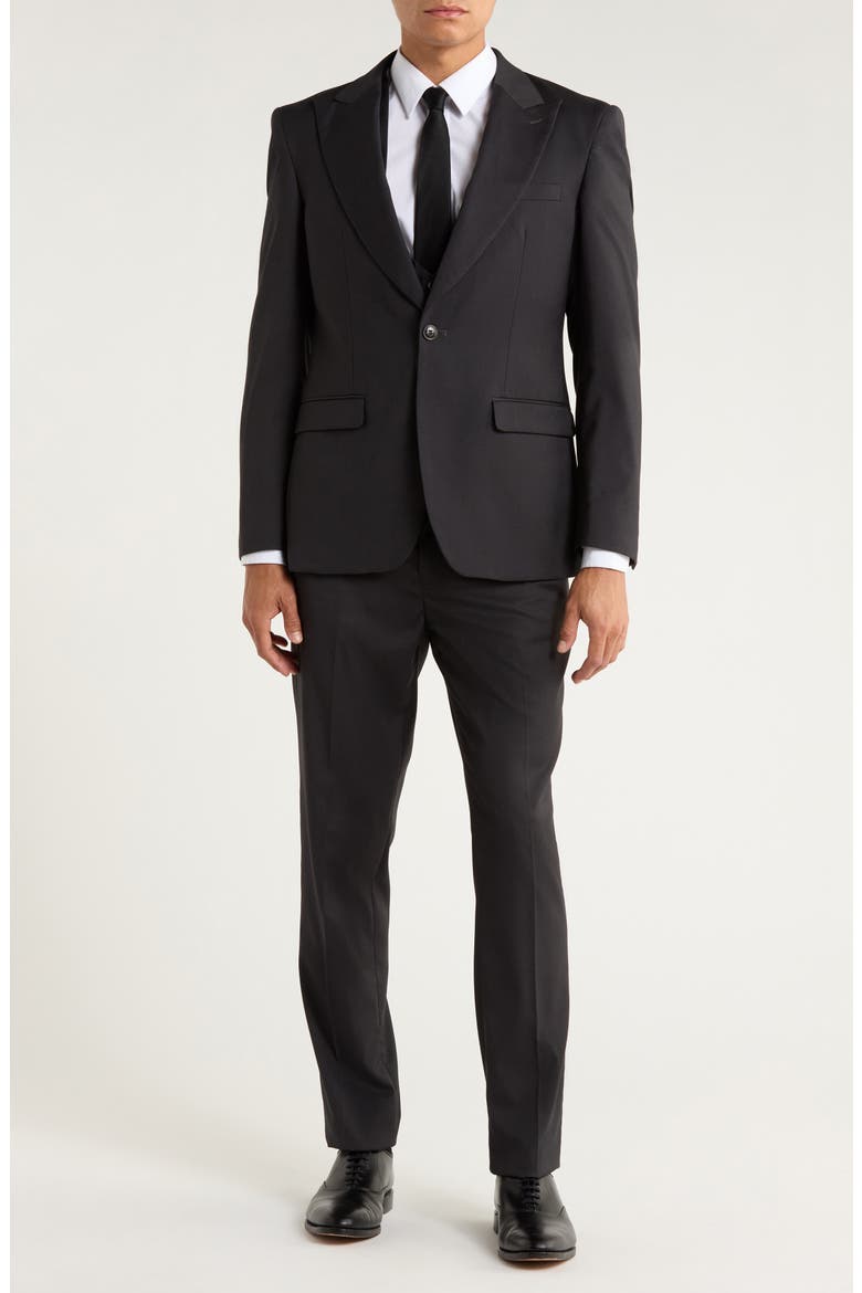 Stretch 3-Piece Suit, Main, color, DARK GREY